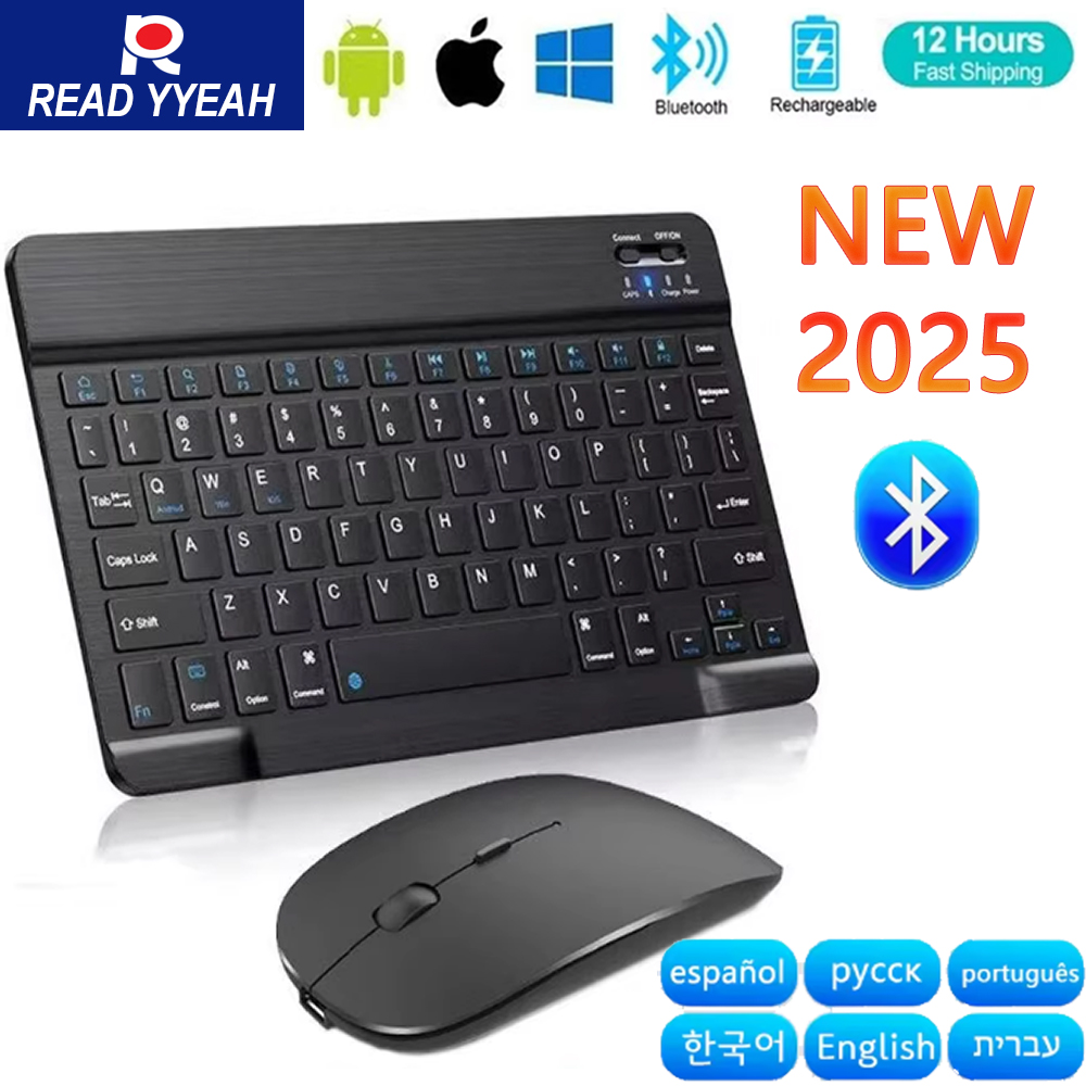 Wireless Keyboard Mini - Neue 2025, drahtlose Bluetooth-Tastatur, Maus für