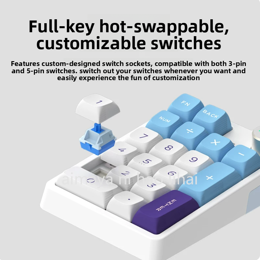 Wireless Keyboard Mini - Kzzi K20 Mini-Tastatur, drei Modi, Bluetooth,