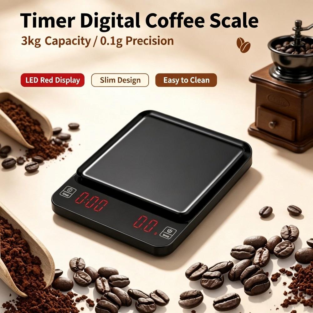 Electronics & Gadgets Starting With V - 3kg/0,1g Hochpräzise Digitale Kaffeewaage, LED Tragbare