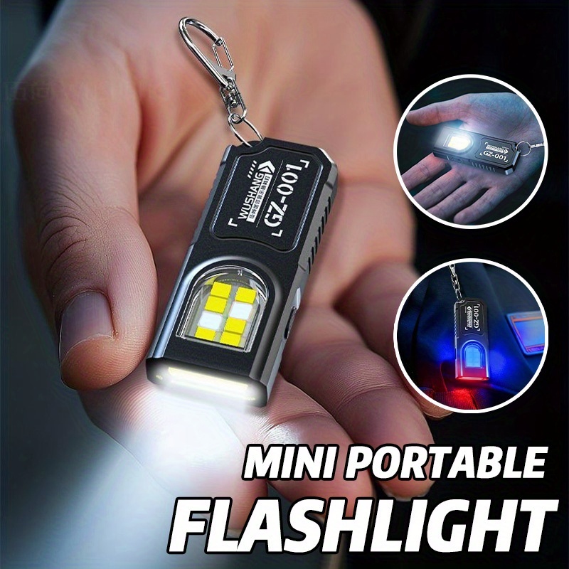 Mini Electronics Gadgets - Leistungsstarke Mini COB LED Schlüsselanhänger-Taschenlampe USB-C