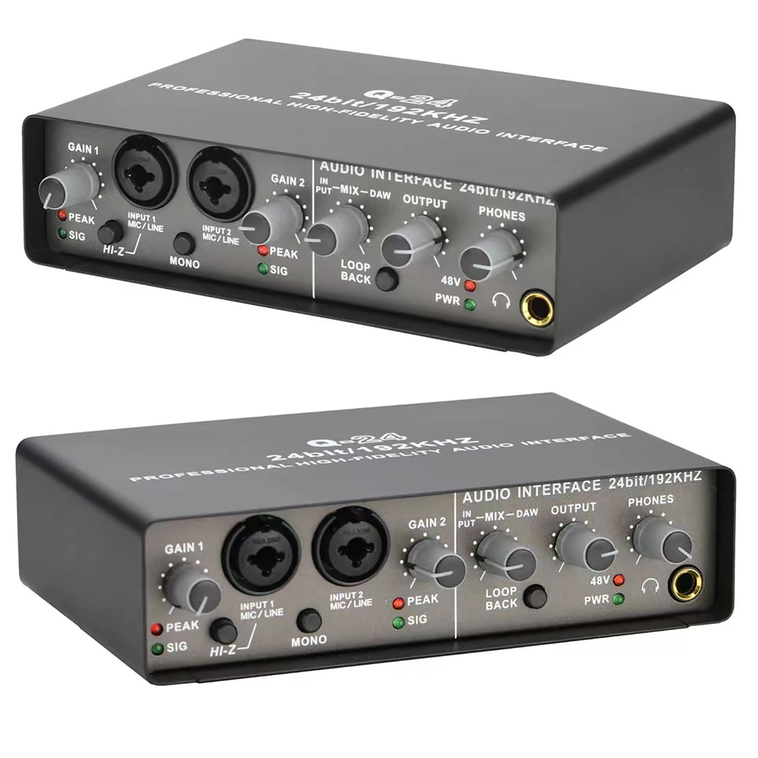Usb Sound Card External - Professionelles USB-Audio-Interface 6,35 XLR Eingang Audio-Interfaces
