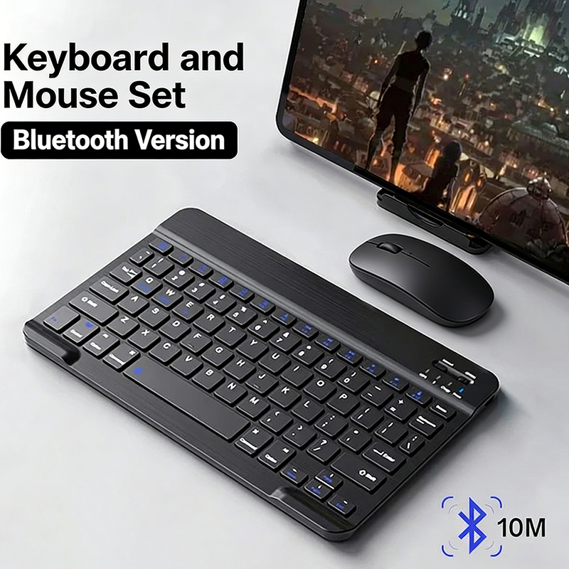 Wireless Keyboard Mini - JP-Bluetooth-Tastatur und -Maus für iPad, Xiaomi,