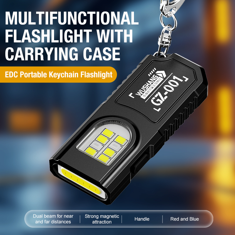Mini Electronics Gadgets - Tragbare Schlüsselanhänger-LED-COB-Taschenlampe USB-Aufladbare Fackel mit Stiftclip