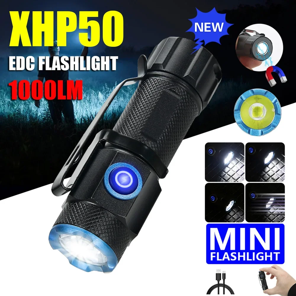 Mini Electronics Gadgets - 20W Superhelle P50 LED-Taschenlampe Mini Wiederaufladbar