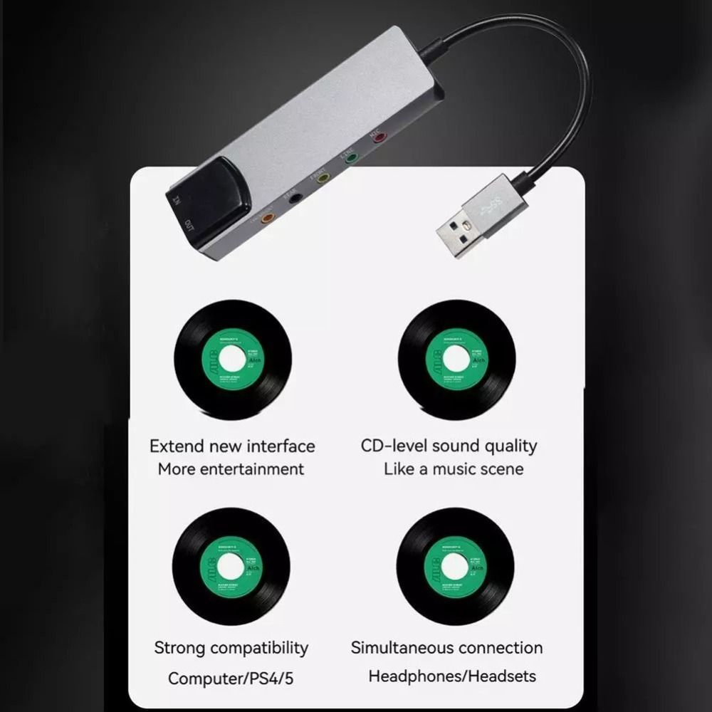 Neue USB-Soundkarte 7.1 5.1 Ka – Usb Sound Card External Bewertung und Preis
