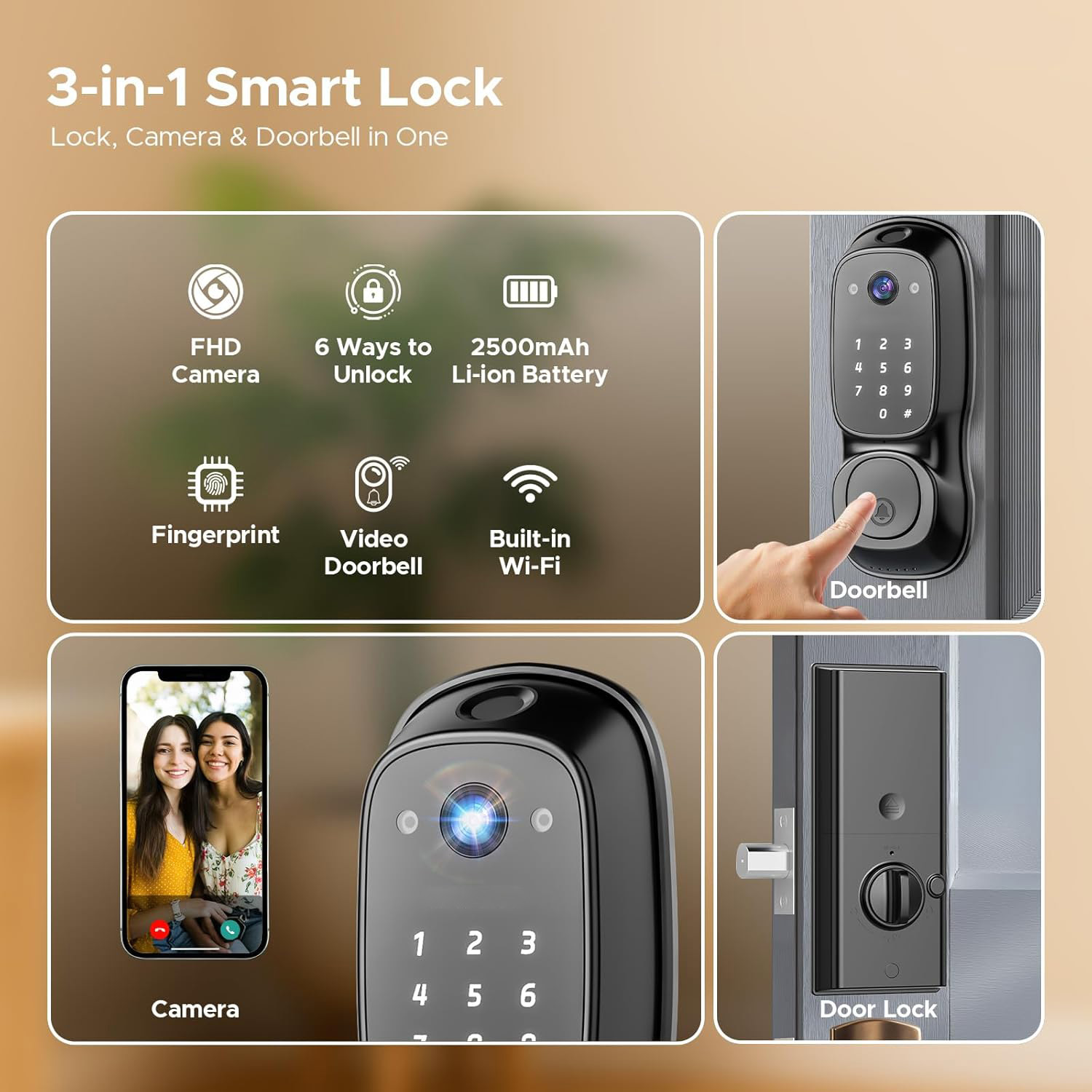 Tuya WLAN-Smart-Türschloss ‎ K – Electronics & Gadgets Starting With V Bewertung und Preis