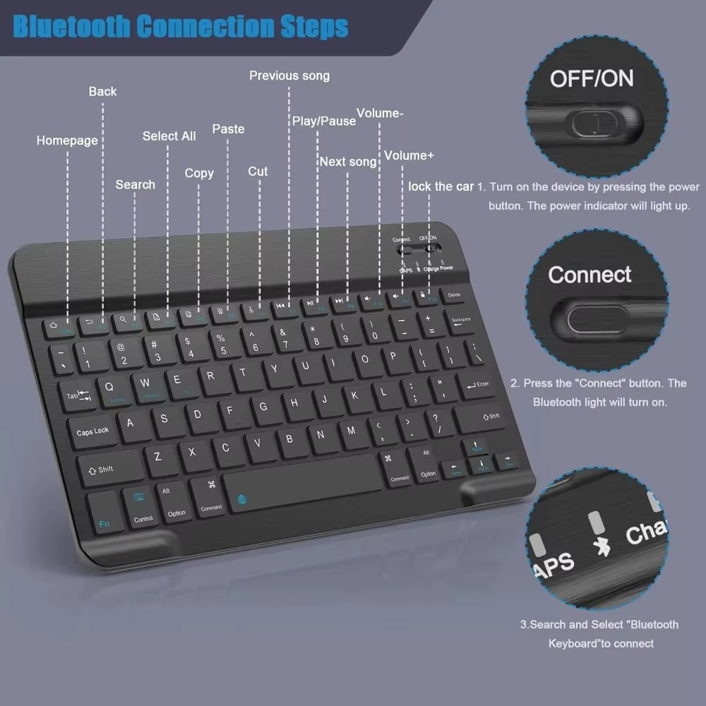 Bluetooth 5.0 Drahtlose Tastat – Wireless Keyboard Mini Bewertung und Preis