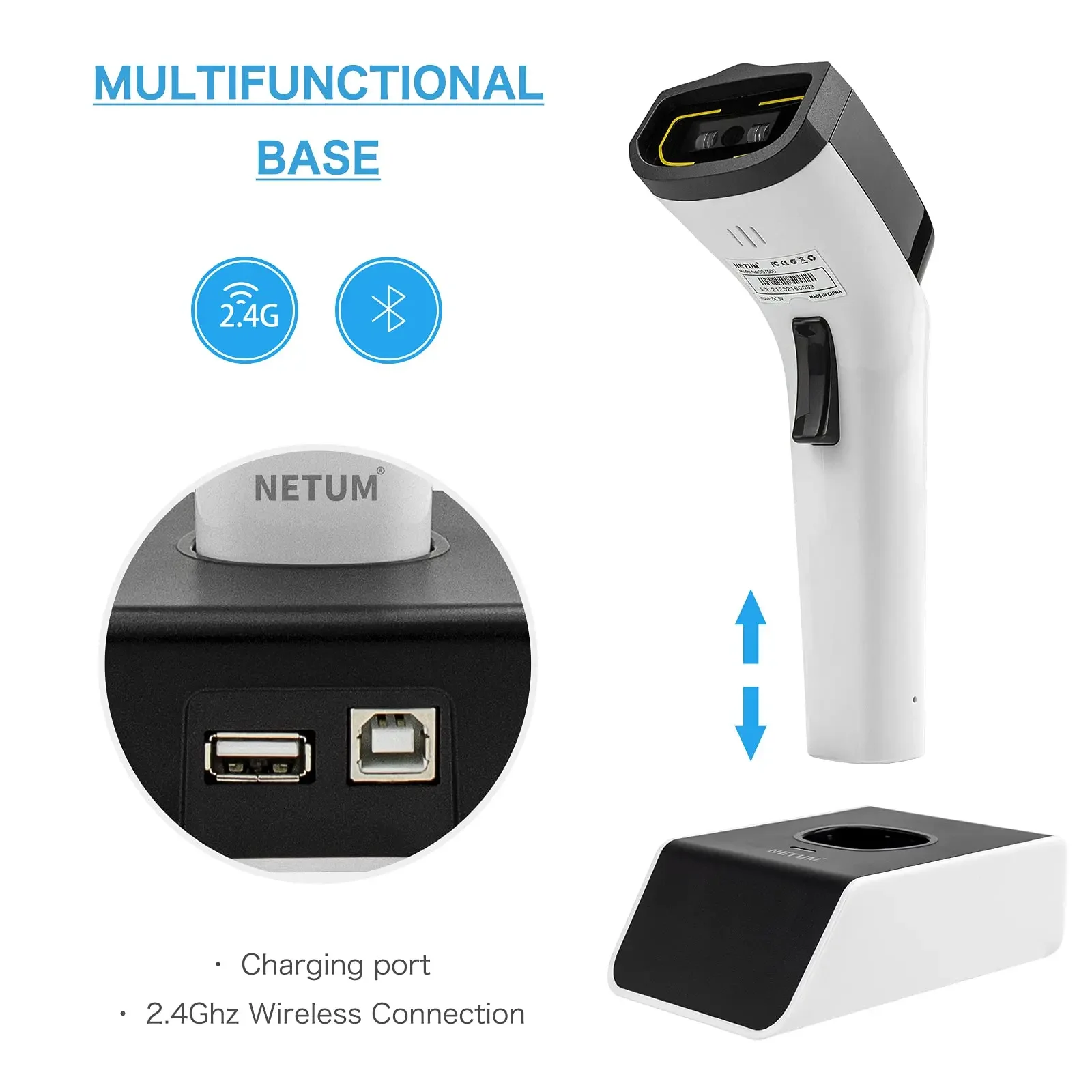 NETUM DS8100 Bluetooth 13,56MH – Barcode Scanner Wireless Bewertung und Preis